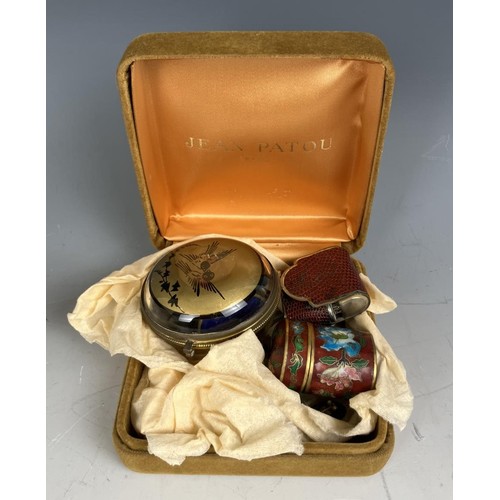 1870 - An olive wood box, a miniature facsimile copy of the Times, assorted wax seals, a Daguerreotype, a p... 