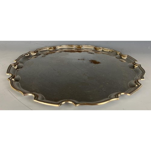 1875 - A mirror, in the Japanese manner, 25 x 19 cm, an Art Deco mirror, a silver plated tray, a pair of Af... 