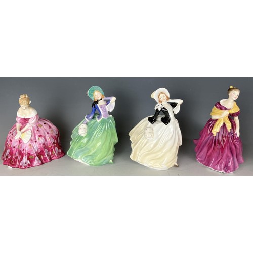 1881 - A Royal Doulton figure, Victoria, HN2471, and seven other Royal Doulton figures (8)