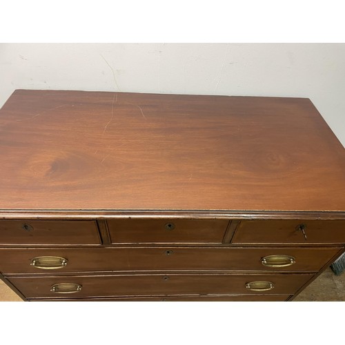 1941 - A mahogany chest, of three short and three long drawers, 103 cm wide