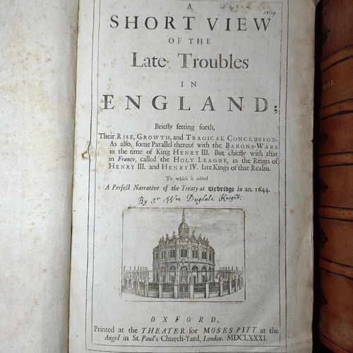 755 - Knight (Dugdale), A Short View Of The Late Troubles In England, published 1681, lacking portrait fro... 