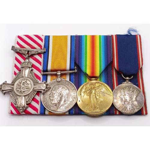 612 - A group of four medals, awarded to 2 Lieut C N C Dickson RAF, comprising an AFC, British War Medal, ... 