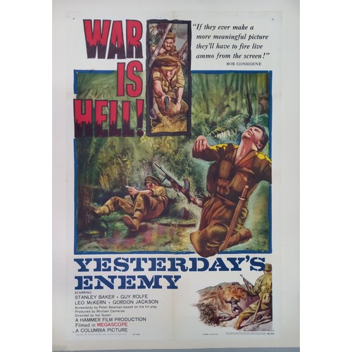 160 - Yesterday's Enemy, 1959, US One Sheet film poster, 68.6 x 104.0 cm, Deported, 1950, UK Quad film pos... 