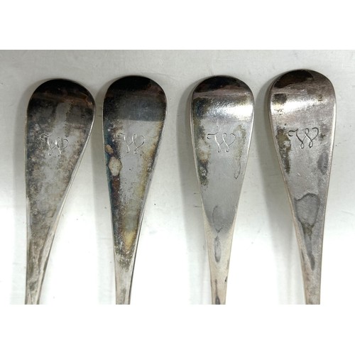 2 - A set of four Victorian Old English pattern serving spoons, by John Rounde & Son Ltd, London 189... 