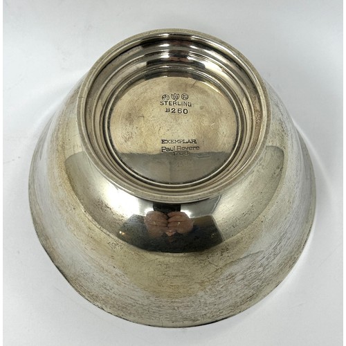 33 - A sterling silver sugar bowl, with a presentation inscription dated 1975