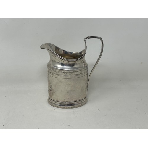 34 - A George III silver cream jug, London 1796, 4 ozt