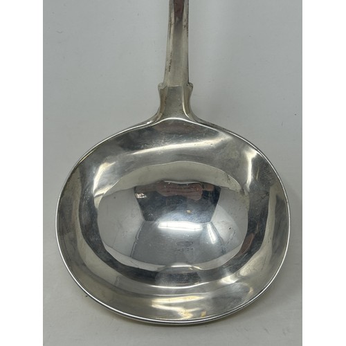 45 - A George III silver fiddle pattern punch ladle, London 1815, 7.2 ozt