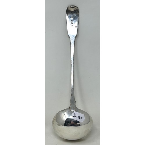 45 - A George III silver fiddle pattern punch ladle, London 1815, 7.2 ozt