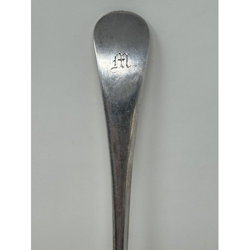 47 - A silver plated Old English pattern gravy spoon