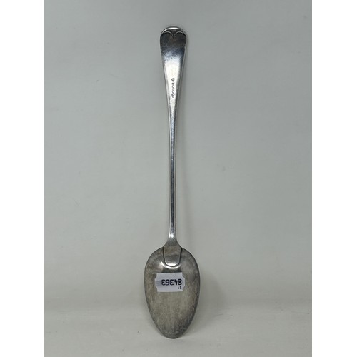 47 - A silver plated Old English pattern gravy spoon