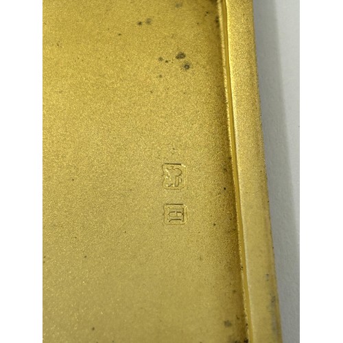 51 - A George V silver and yellow enamel cigarette case, Birmingham 1932