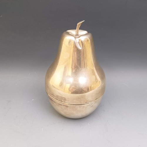 38 - A Continental jar and cover, in the form of a pear