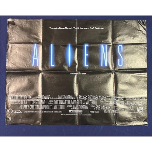 168 - Aliens, 1986, UK Quad film poster, 39.8 x 30 inches, Footloose, 1984, UK Quad film poster, 39.5 x 29... 