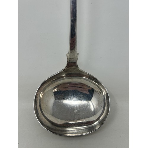 76 - A silver plated fiddle pattern punch ladle