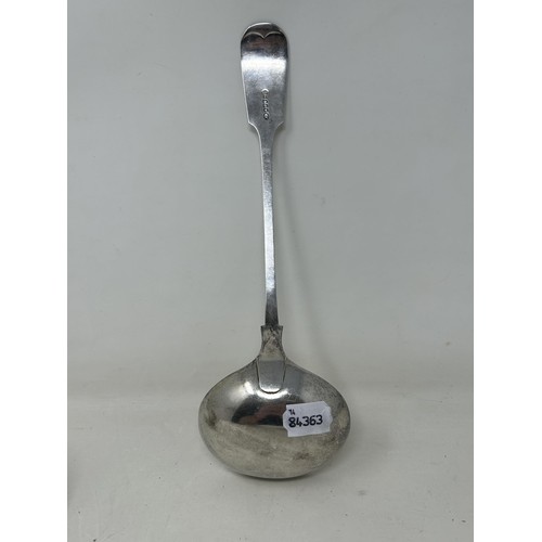 76 - A silver plated fiddle pattern punch ladle