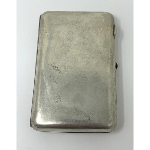 87 - A Continental silver coloured metal cigar case