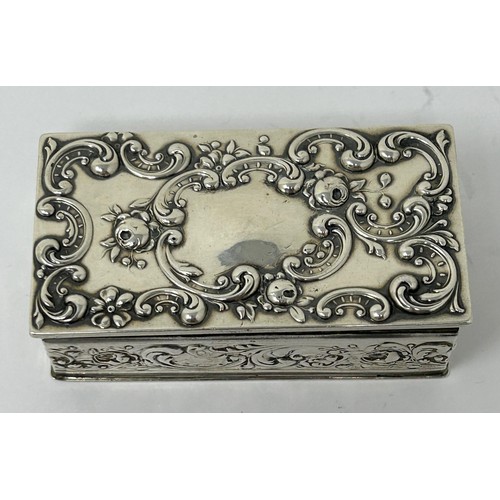 98 - A sterling silver stamp box