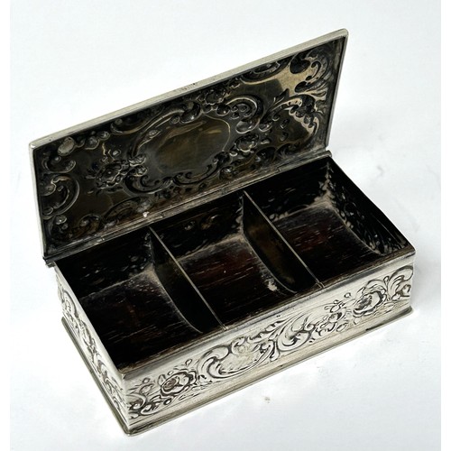 98 - A sterling silver stamp box