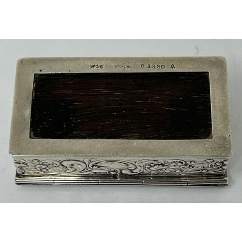 98 - A sterling silver stamp box