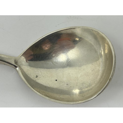 101 - A Russian silver coloured metal spoon, 1895