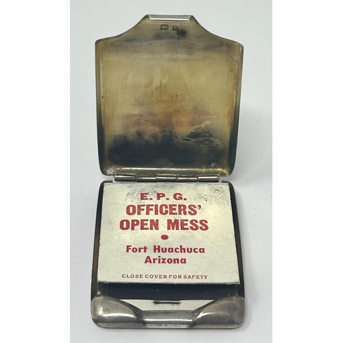 114 - A George VI silver matchbox holder, London 1940