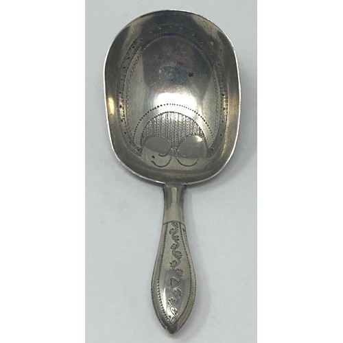 141 - A George III silver caddy spoon, Birmingham 1810, 6 g