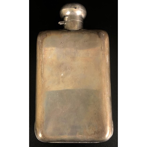 155 - A George V silver hip flask, Chester 1923, 7.2 ozt