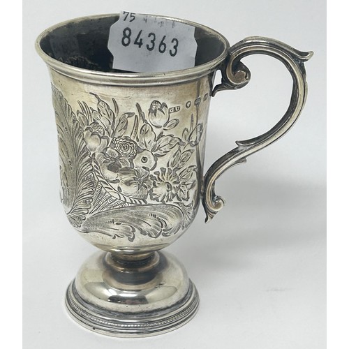 173 - A Victorian silver mug, Birmingham 1874, 2.6 ozt