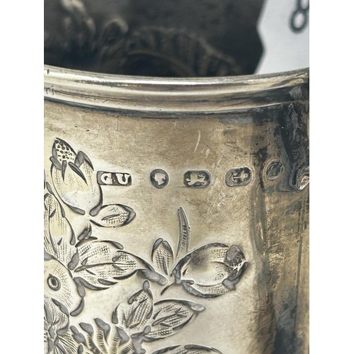 173 - A Victorian silver mug, Birmingham 1874, 2.6 ozt