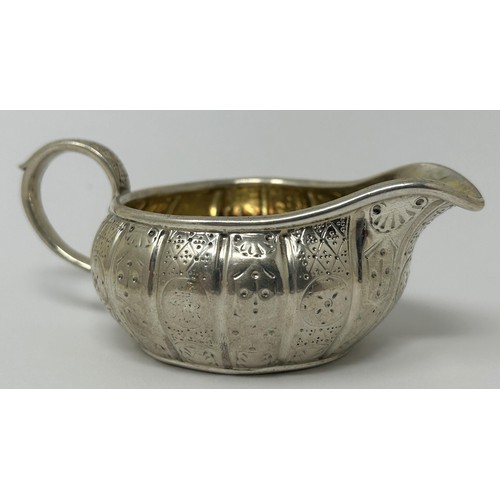 181 - A Victorian silver cream jug, by Hunt & Roskell, London 1868, 2.6 ozt