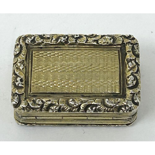 223 - A George IV silver gilt vinaigrette, London 1823, 21.6 g