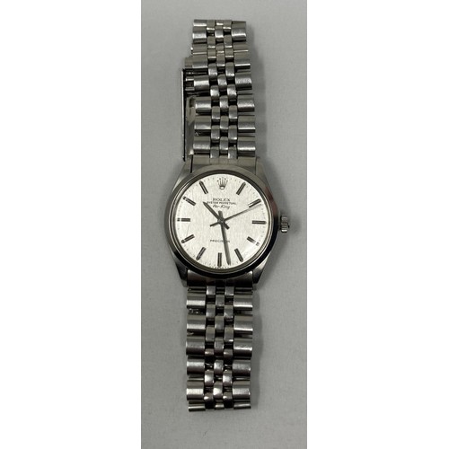 366 - A gentleman's stainless steel Rolex Oyster Perpetual Air-King Precision wristwatch, with extra links