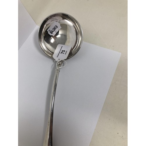 75 - A silver plated Hanovarian or rat tail punch ladle