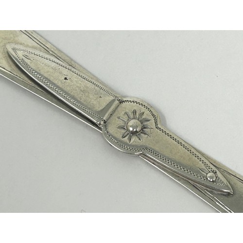 109 - A Tiffany & Co silver coloured metal letter opener, 21.2 g