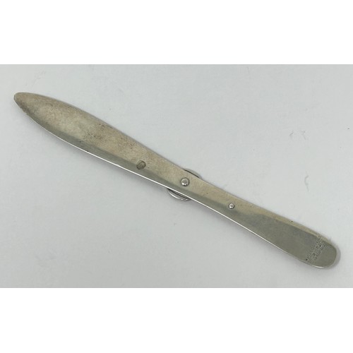 109 - A Tiffany & Co silver coloured metal letter opener, 21.2 g