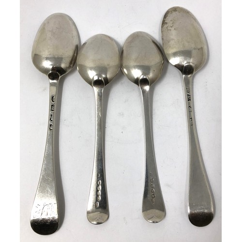 215 - A pair of George III Old English pattern spoons, and another pair, 5.7 ozt (4)