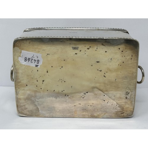 272 - A George V silver biscuit box, with lions mask ring handles, Sheffield 1924, 28.1 ozt