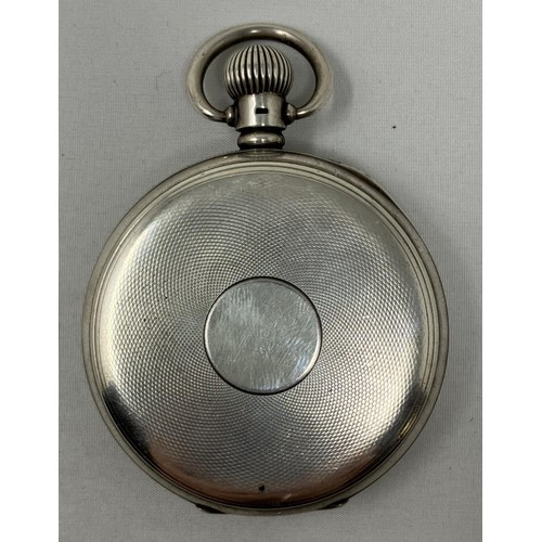 350 - A silver open face pocket watch