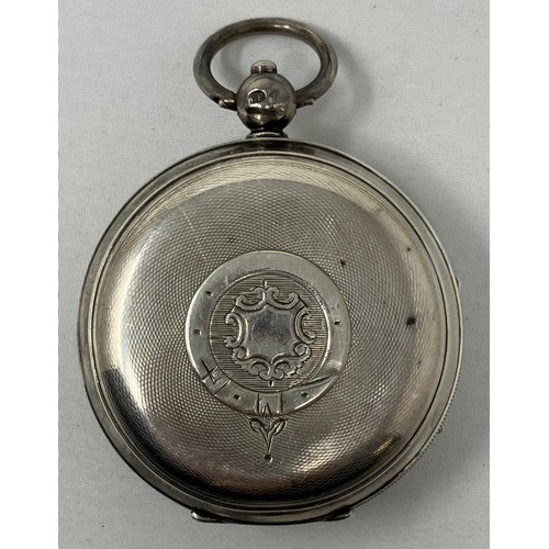 351 - A silver open face pocket watch