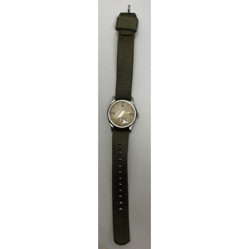 353 - A ladies stainless steel Omega wristwatch, with a later fabric strap