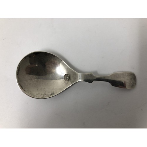 240 - A Georgian style silver caddy spoon, another, assorted teaspoons, various dates and marks, 3.4 ozt, ... 