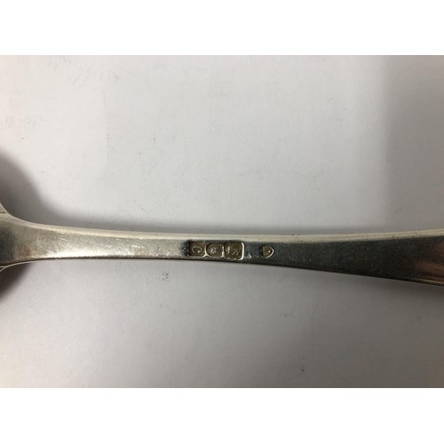 249 - A pair of Victorian silver Hanoverian or rat tail table spoons, London 1898, and another similar, 6.... 