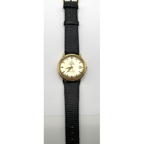 360 - A gentleman's 18ct gold Omega Constellation Automatic Chronograph wristwatch, on a later strap