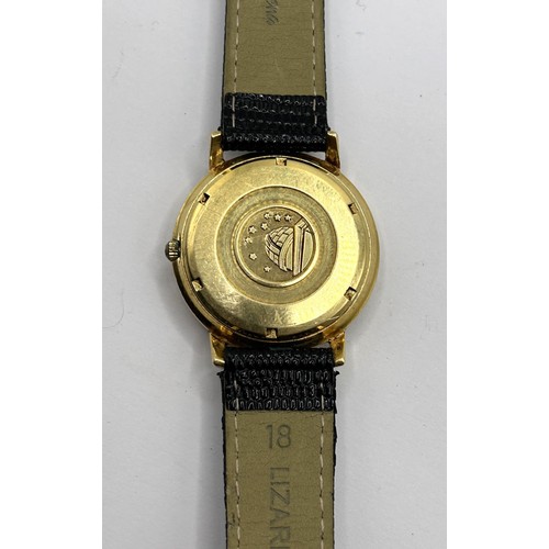 360 - A gentleman's 18ct gold Omega Constellation Automatic Chronograph wristwatch, on a later strap