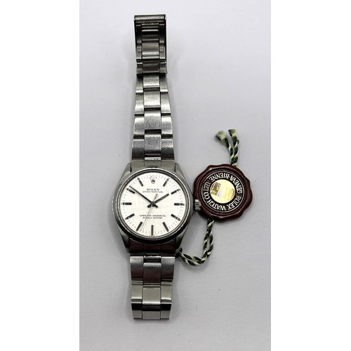 376 - A gentleman's stainless steel Rolex Oyster Perpetual Superlative Chronometer wristwatch, boxed with ... 