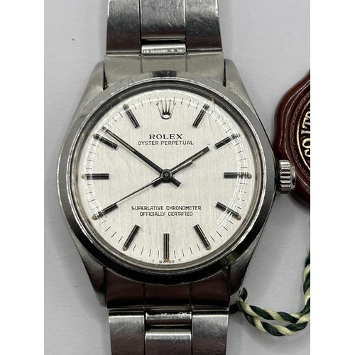 376 - A gentleman's stainless steel Rolex Oyster Perpetual Superlative Chronometer wristwatch, boxed with ... 