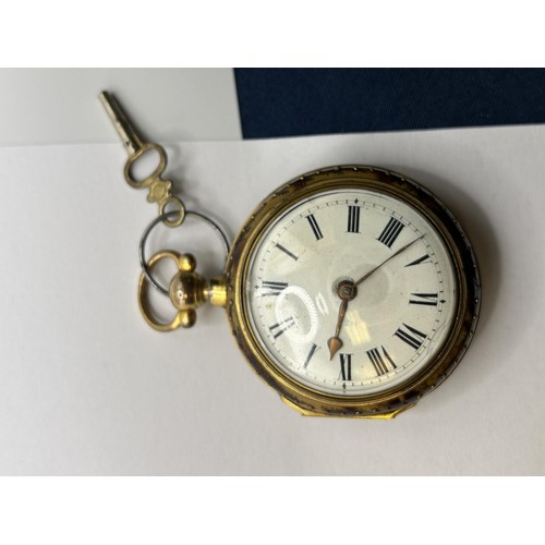 382 - An 18th century pair cased pocket watch, the enamel dial with Roman numerals, the movement signed Wi... 