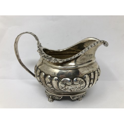 266 - A George IV silver cream jug, London 1824, 6.74 ozt