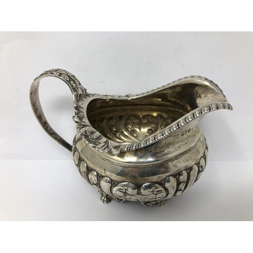 266 - A George IV silver cream jug, London 1824, 6.74 ozt