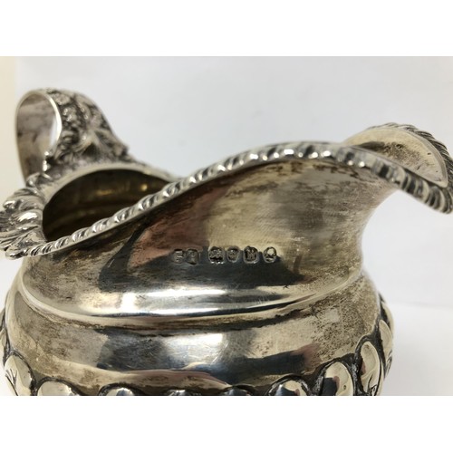 266 - A George IV silver cream jug, London 1824, 6.74 ozt